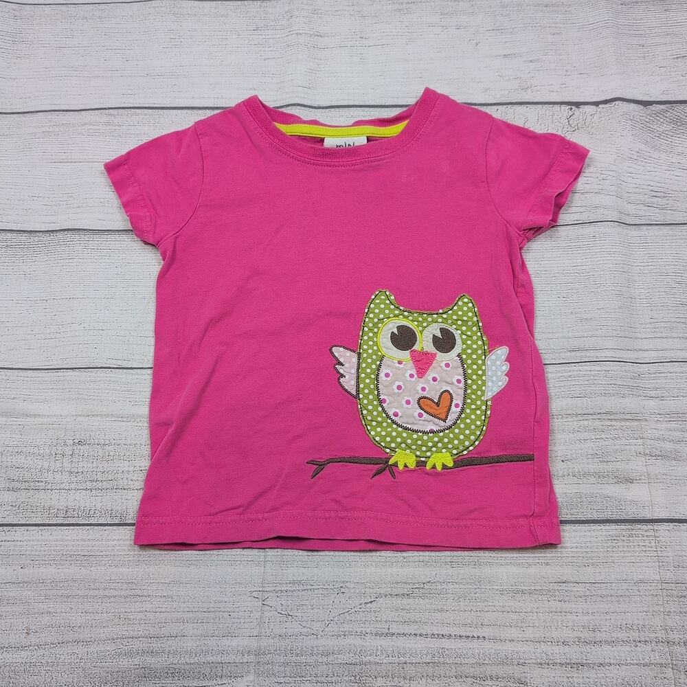2/3 Mini Boden Owl Applique Tee